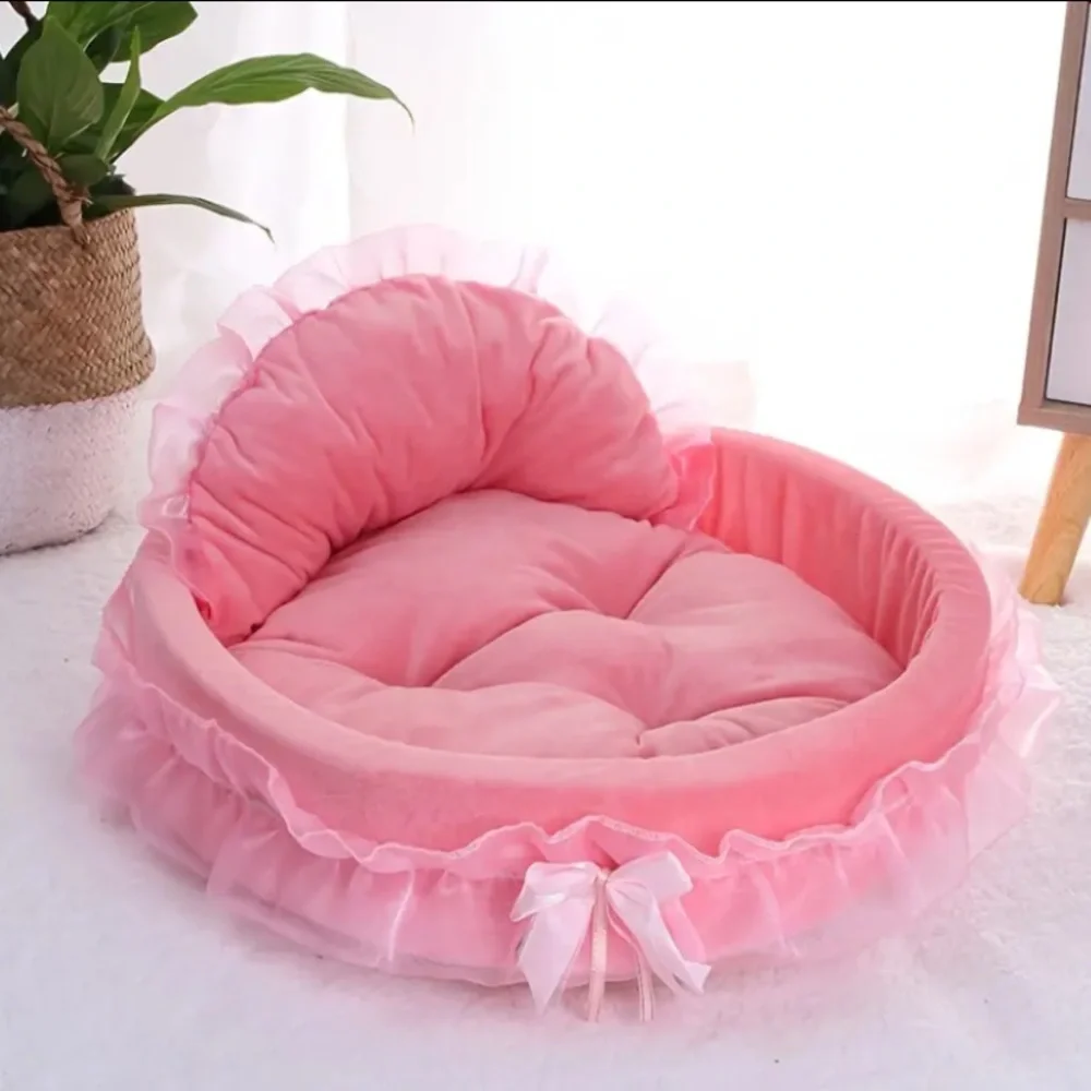 {NEW} Cozy Lodge Style Bed for Puppies & Kittens Purple